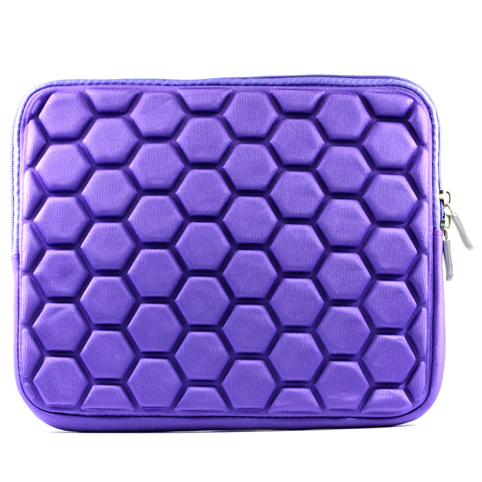 Bubble Design iPad Tablet Sleeve Pouch Bag with ZIPPER 10'' (Purple)